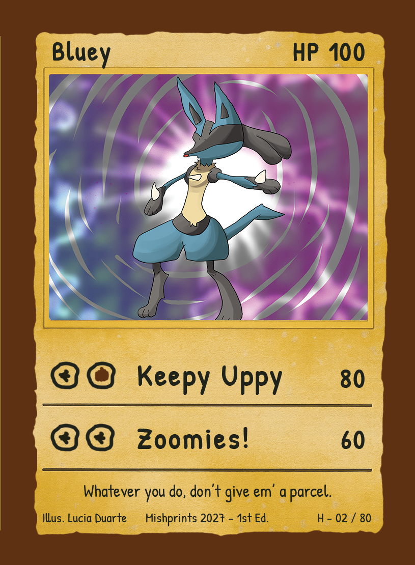 Bluey parody card art
