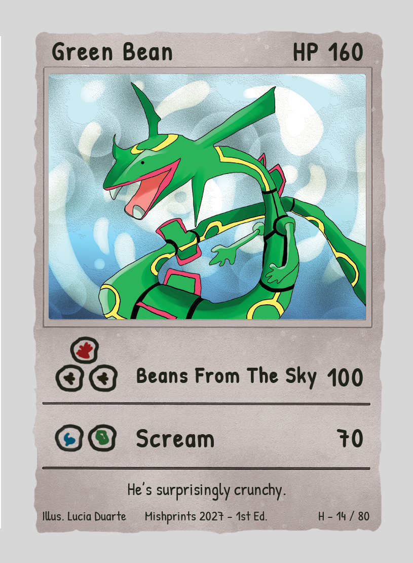Green Bean parody card