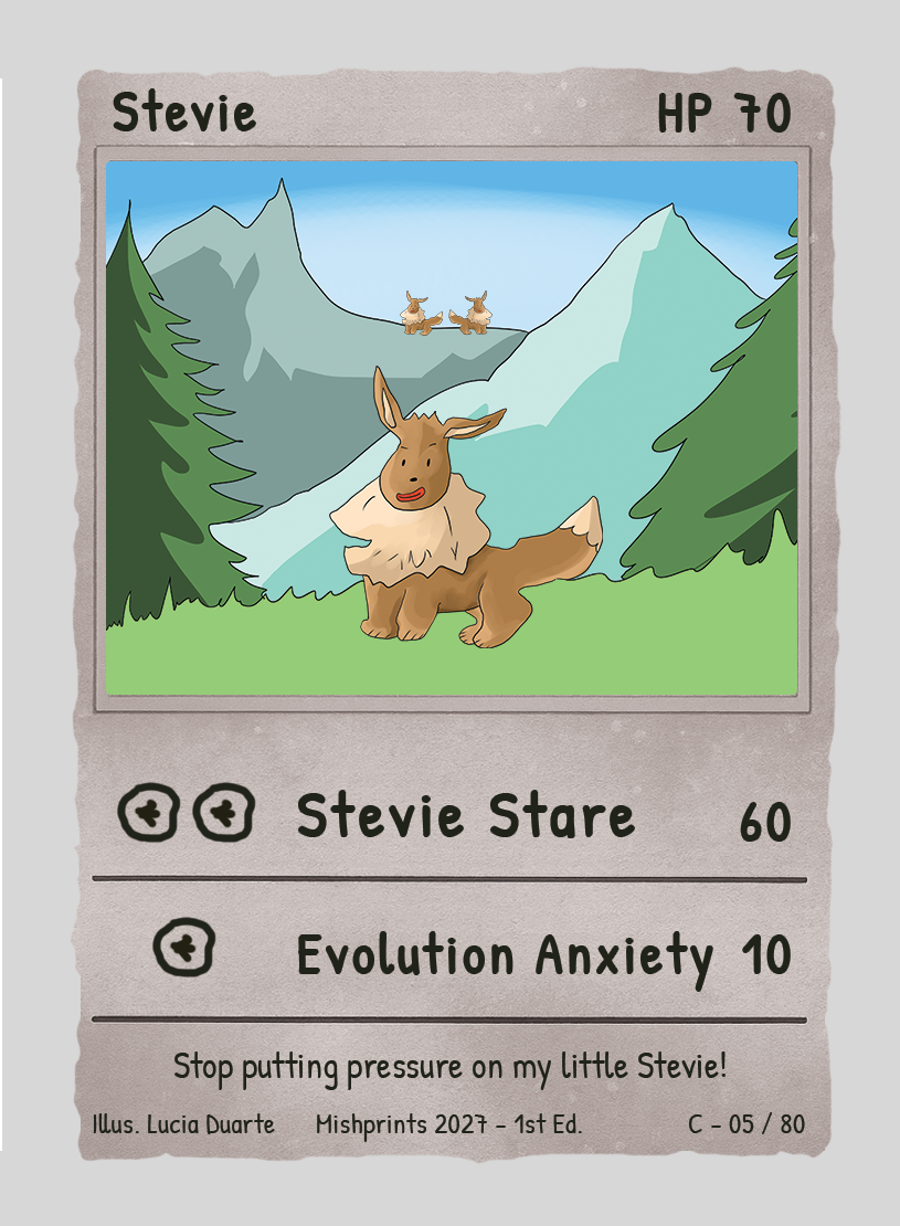 Stevie parody card art