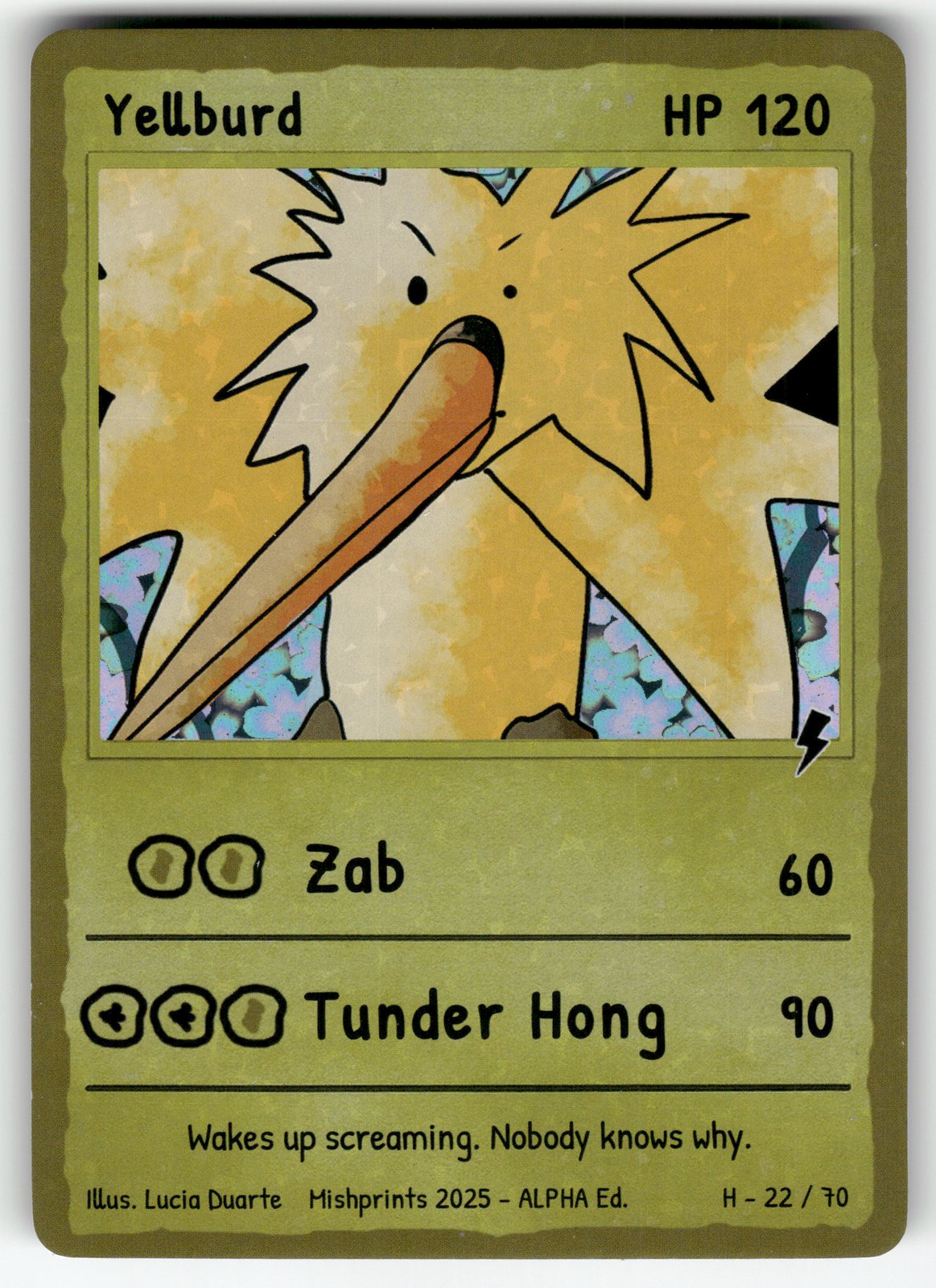 Yellburd parody card